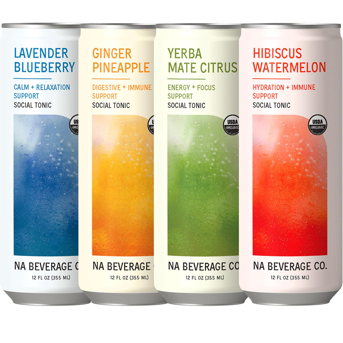 NA Beverage Social Tonic can pour for a refreshing alcohol-free social moment