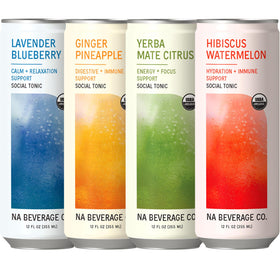 NA Beverage Social Tonic can pour for a refreshing alcohol-free social moment