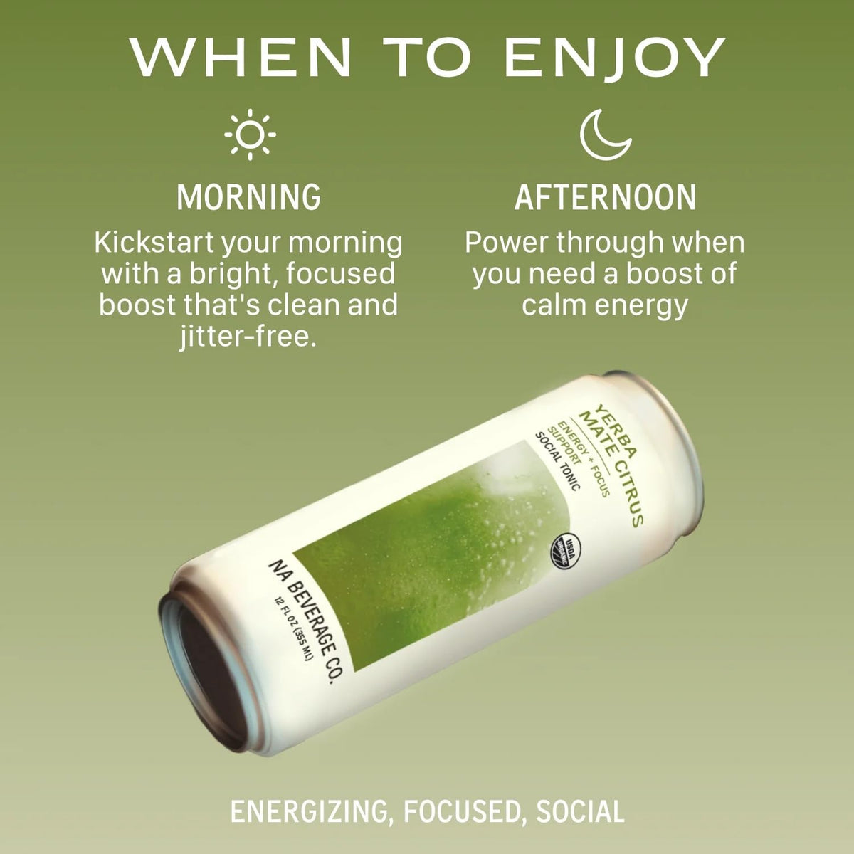 Yerba mate tea component provides smooth caffeine in NA Beverage Social Tonic