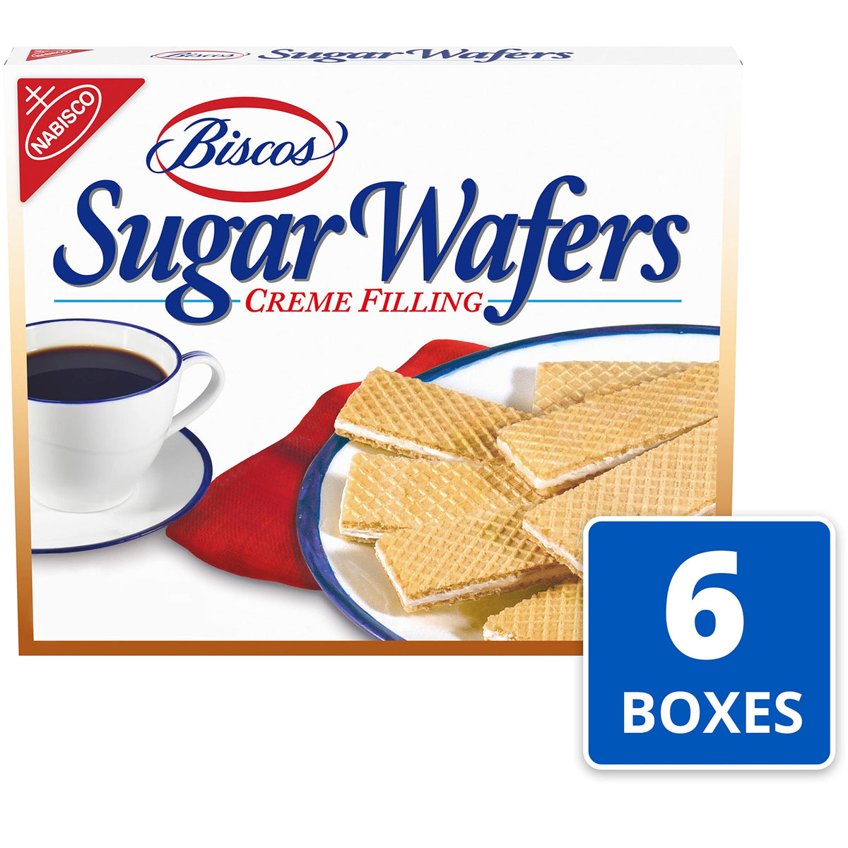 NABISCO Biscos creme-filled sugar wafers inner pack, stay-fresh portion keeps crisp bites.