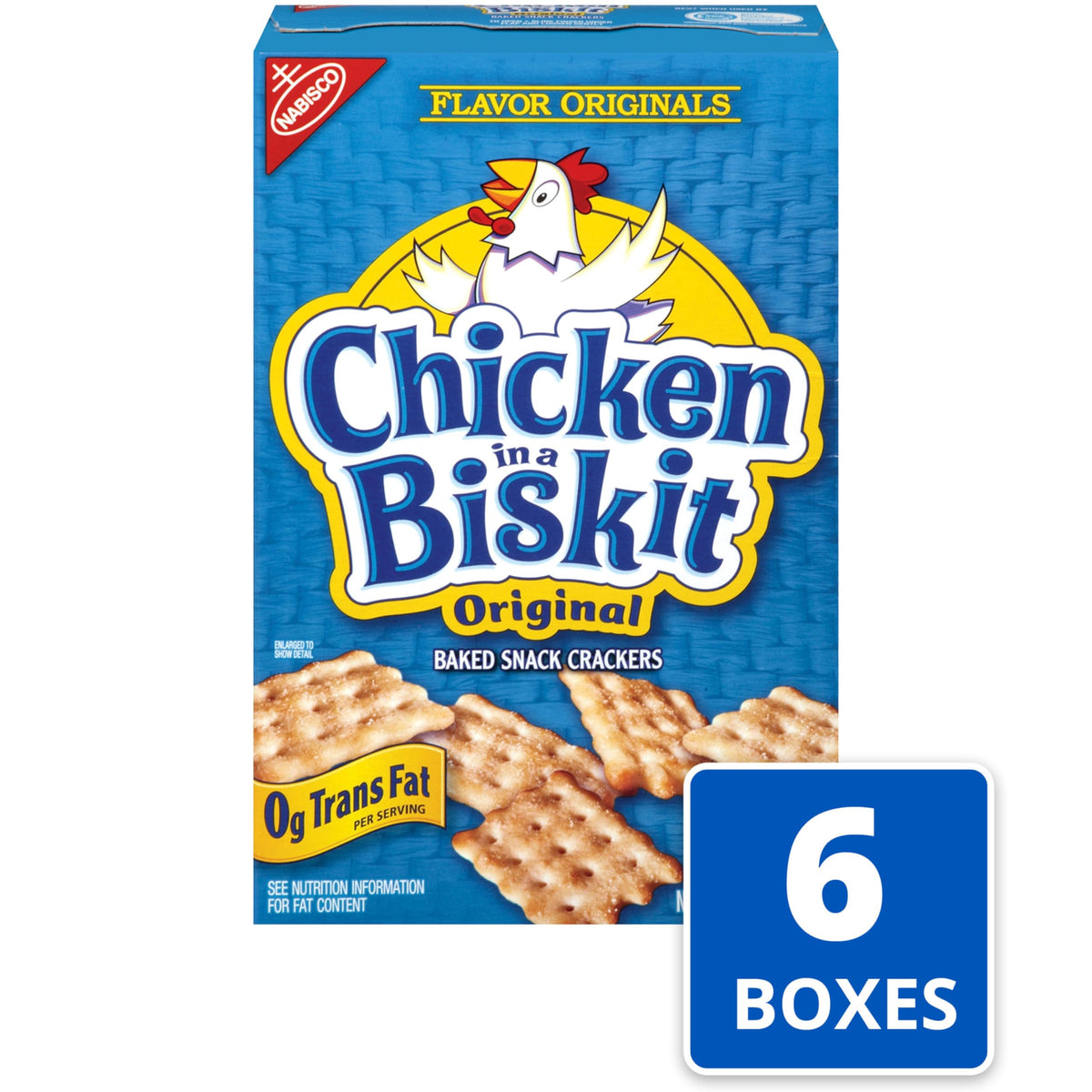 Close-up of Chicken in a Biskit crackers' crunchy texture.