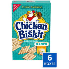 NABISCO Ranch crackers crunch highlighting savory chicken flavor for dips and soups