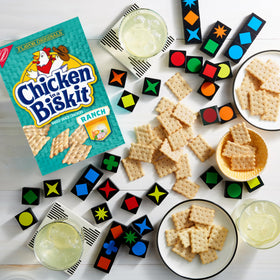 NABISCO Chicken in a Biskit Ranch crackers on a charcuterie board with meats