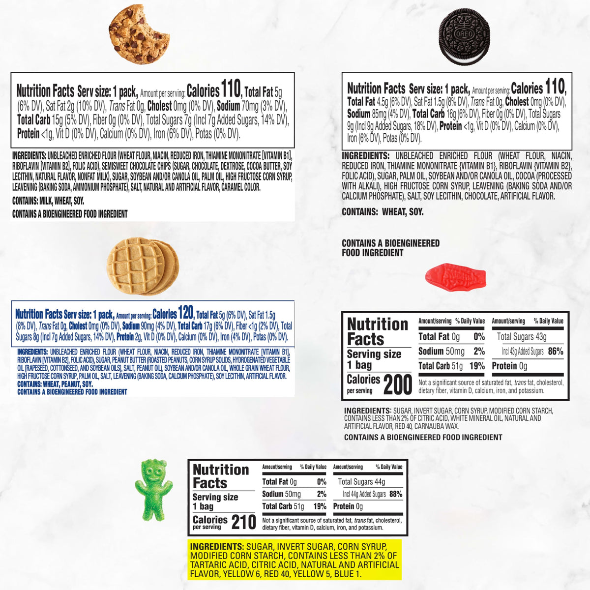 Nabisco CHIPS AHOY! chocolate chip cookies in a snack-pack for quick desk snacking.