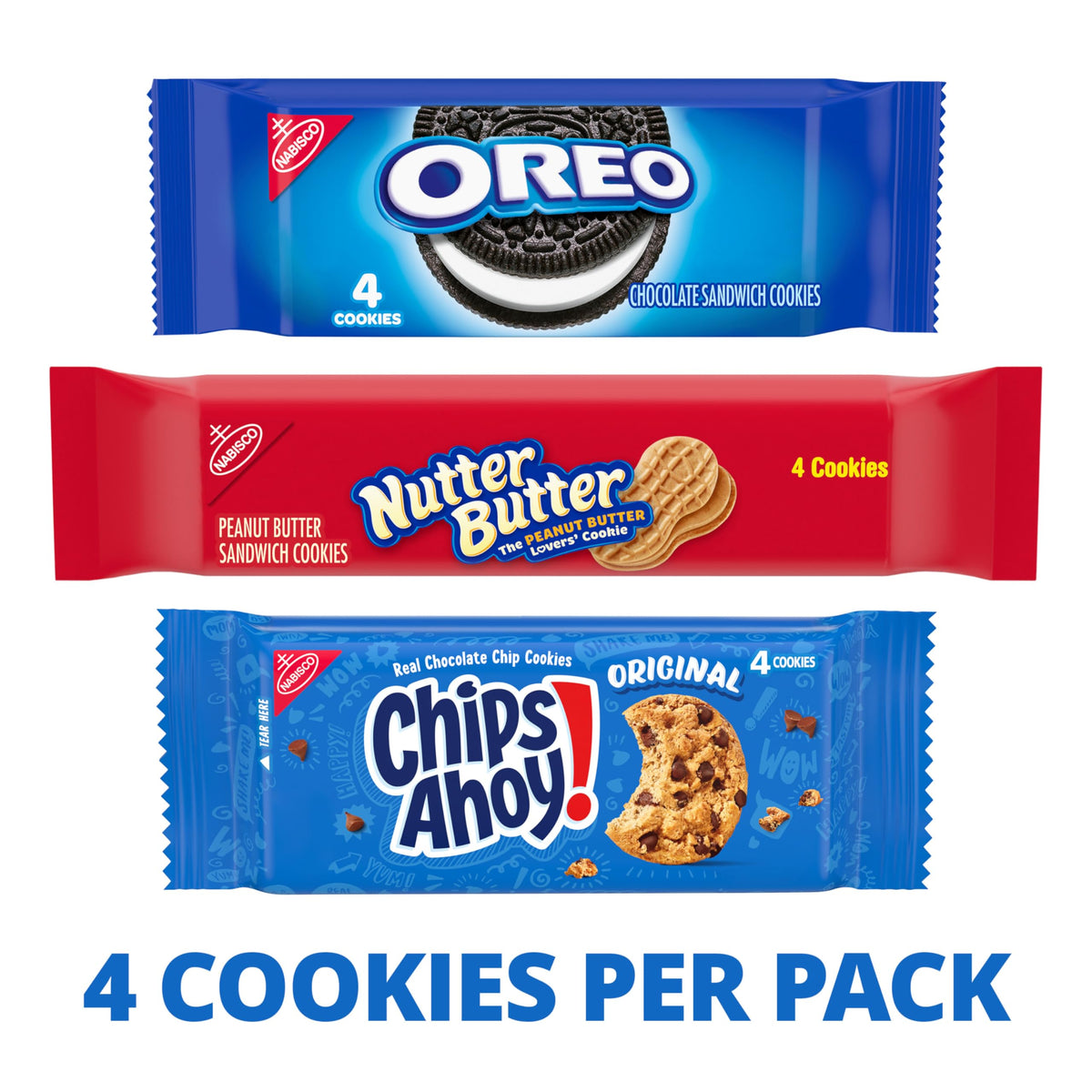 Nabisco Chips Ahoy original snack pack with crunchy chips