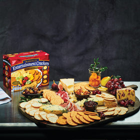 Nabisco Entertainment Crackers Variety Pack display perfect for party setups.