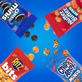 NABISCO RITZ Bits Cheese Crackers in shareable packs for savory crunch.