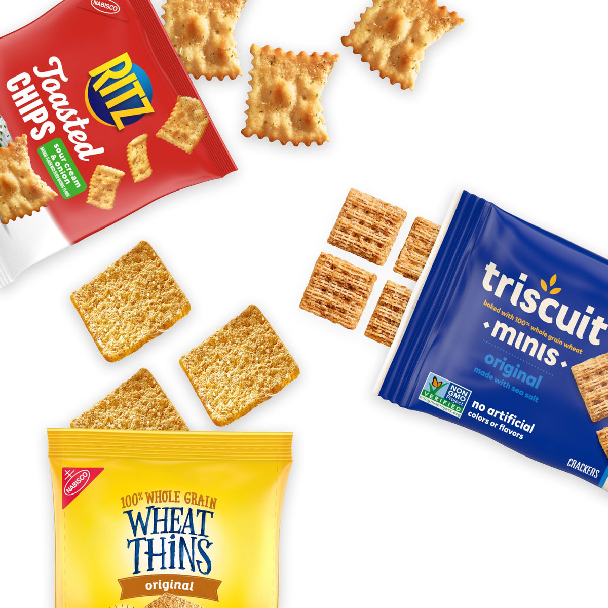 Nabisco RITZ crackers texture close-up, crisp and light.