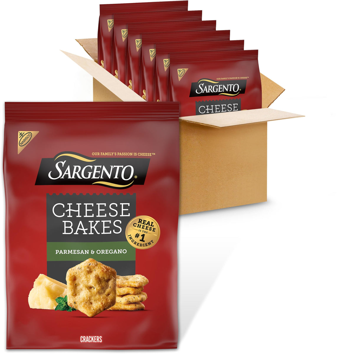 Sargento Cheese Bakes bulk packaging for pantry storage