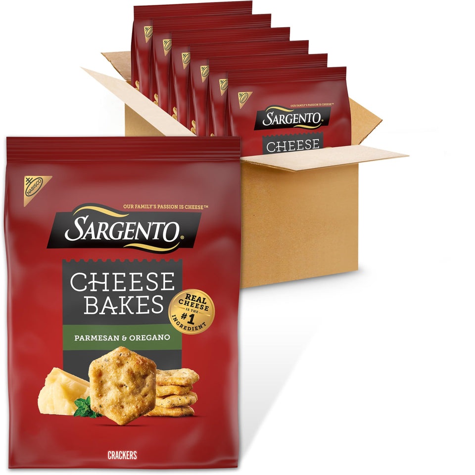 Sargento Cheese Bakes bulk packaging for pantry storage