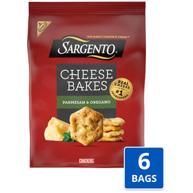 Sargento Cheese Bakes crackers close-up showing crispy texture