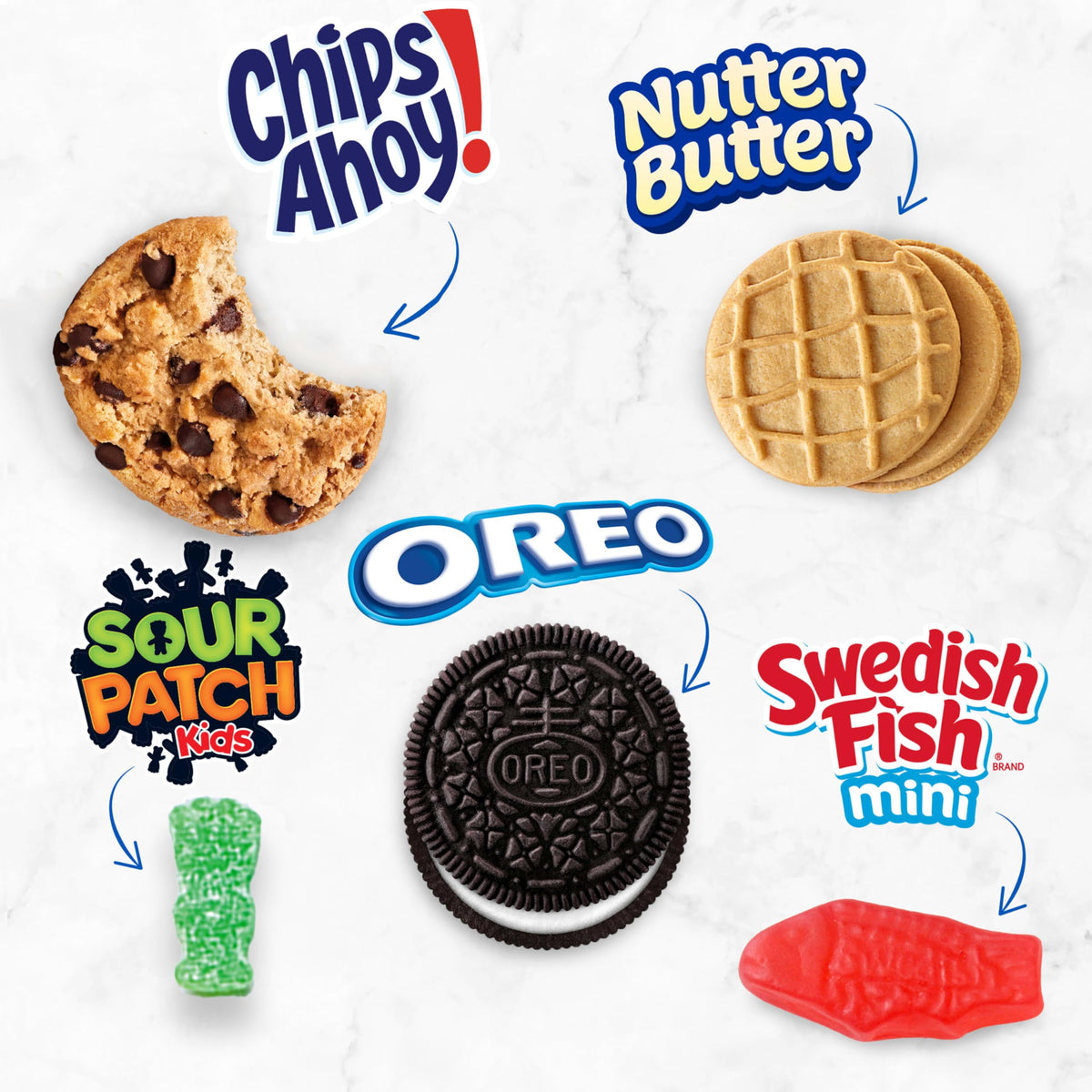 Nabisco SOUR PATCH KIDS chewy candy in a snack-pack for sharing.