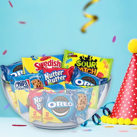 Nabisco SWEDISH FISH chewy candy in a snack-pack for lunch boxes.