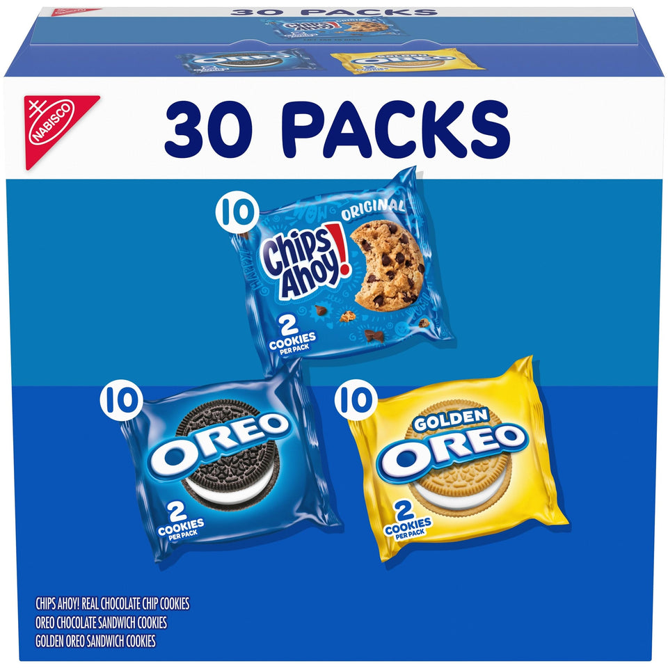 Nabisco Sweet Treats Variety Pack box with 30 two-cookie packs for easy sharing