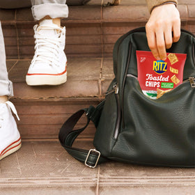 Nabisco Triscuit Minis with cheese, easy pairing for quick snacking.