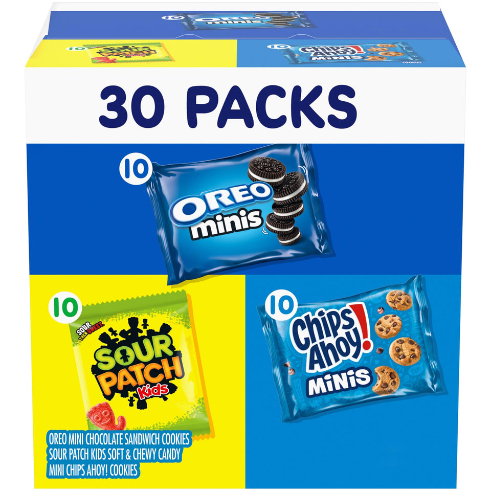 Nabisco variety pack box front ideal for easy sharing at parties and events
