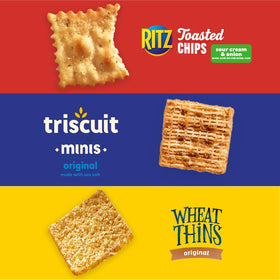 Nabisco Variety Pack box front showing 40 snack packs for on-the-go snacking.