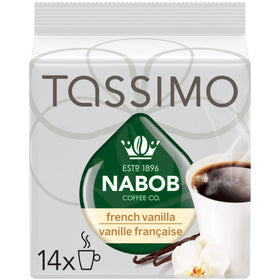 Nabob Cafe Collection French Vanilla T-Disc box for Tassimo delivers convenient single-serve coffee