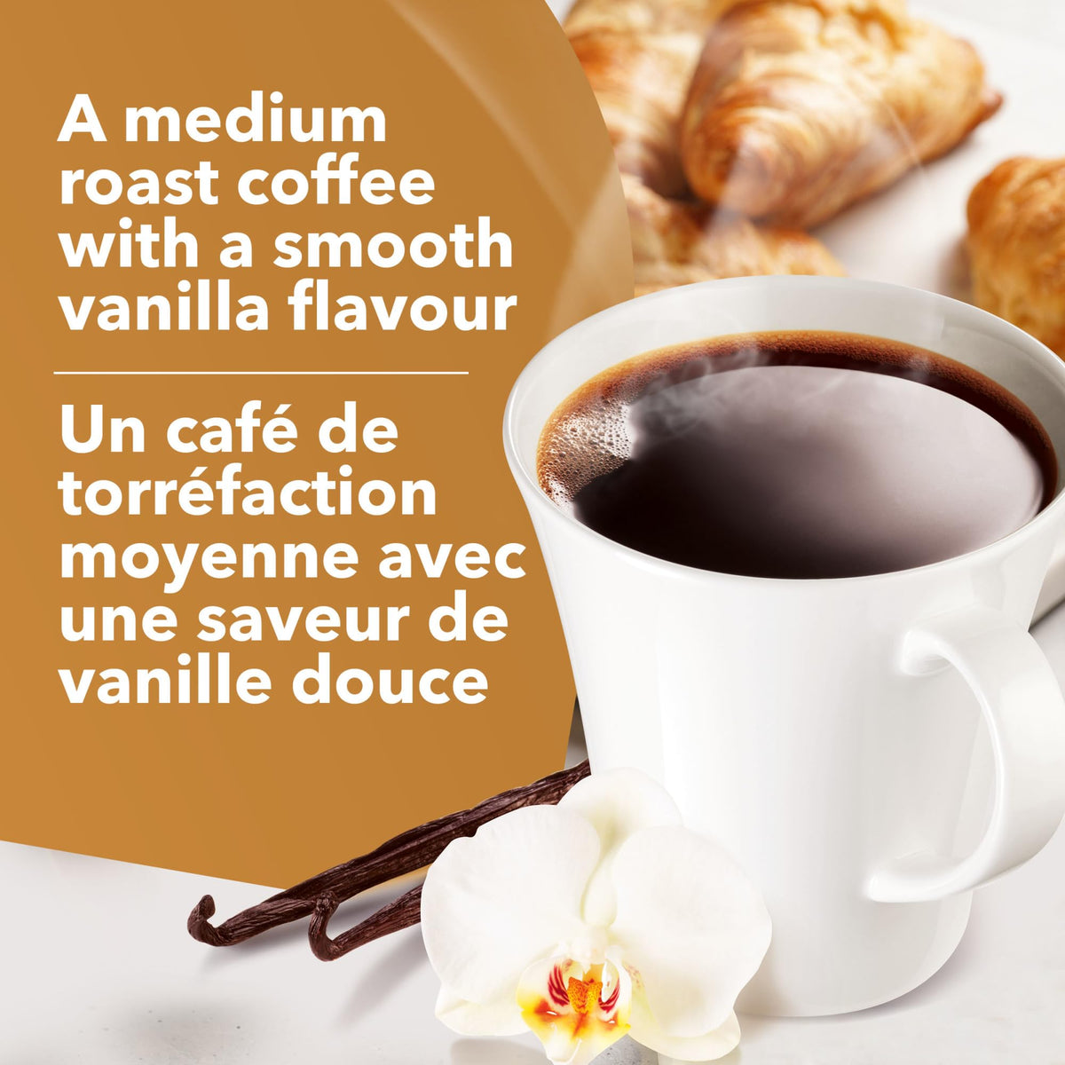 Nabob Cafe Collection French Vanilla T-Disc side view shows compact packaging