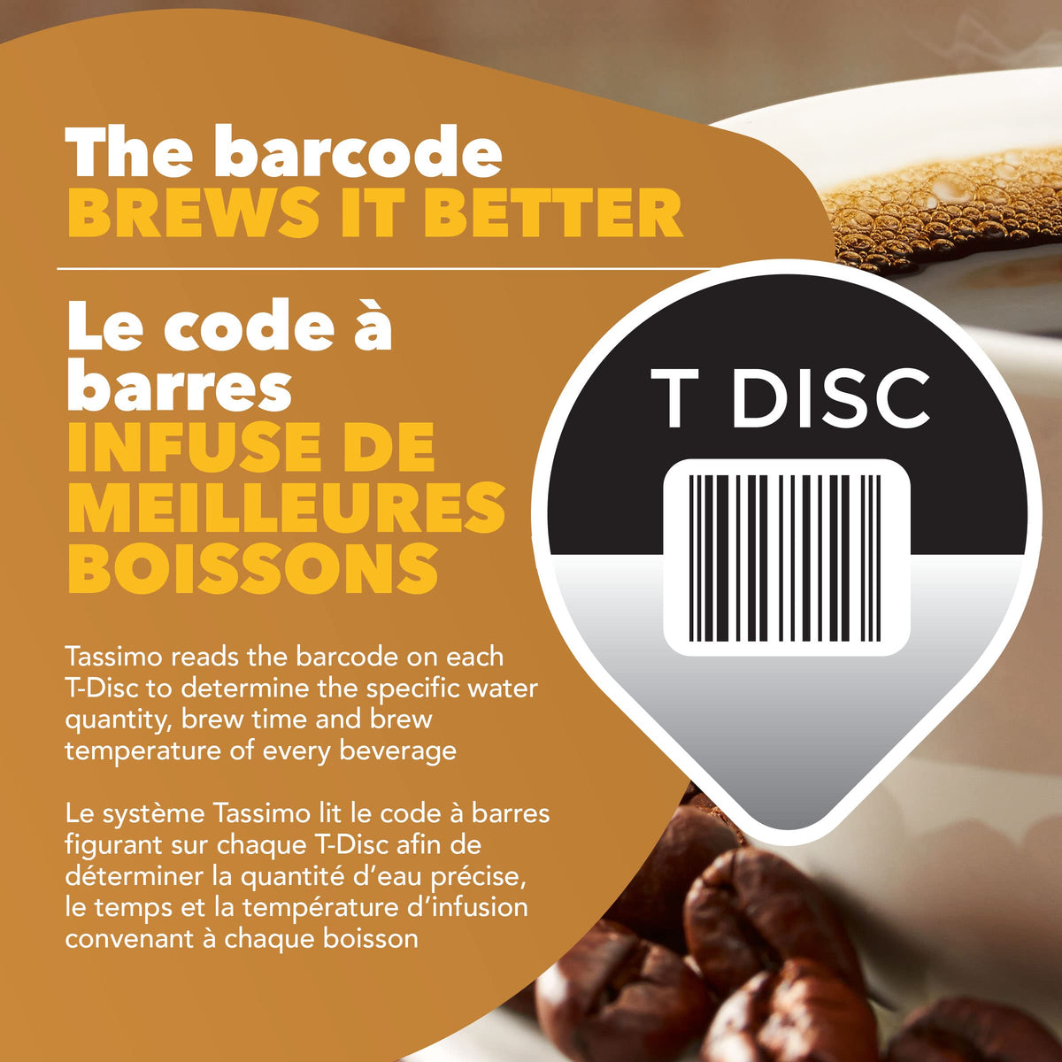 Nabob T-Disc aroma-rich capsule for Tassimo brews with inviting vanilla notes