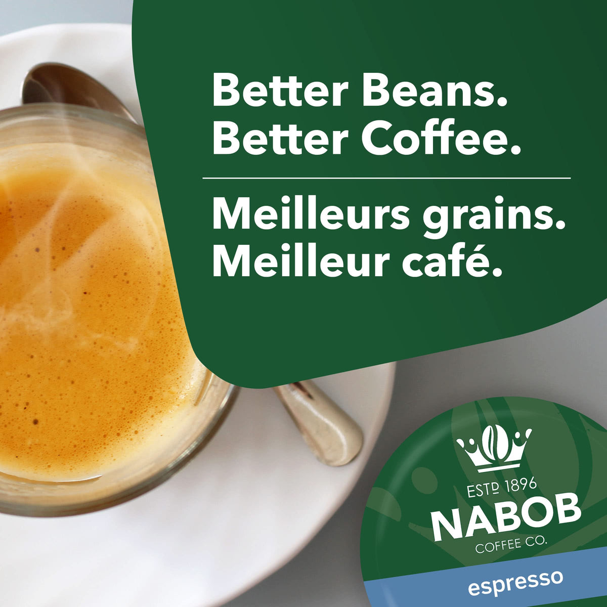 NABOB Tassimo discs variety suited for morning or afternoon espresso.