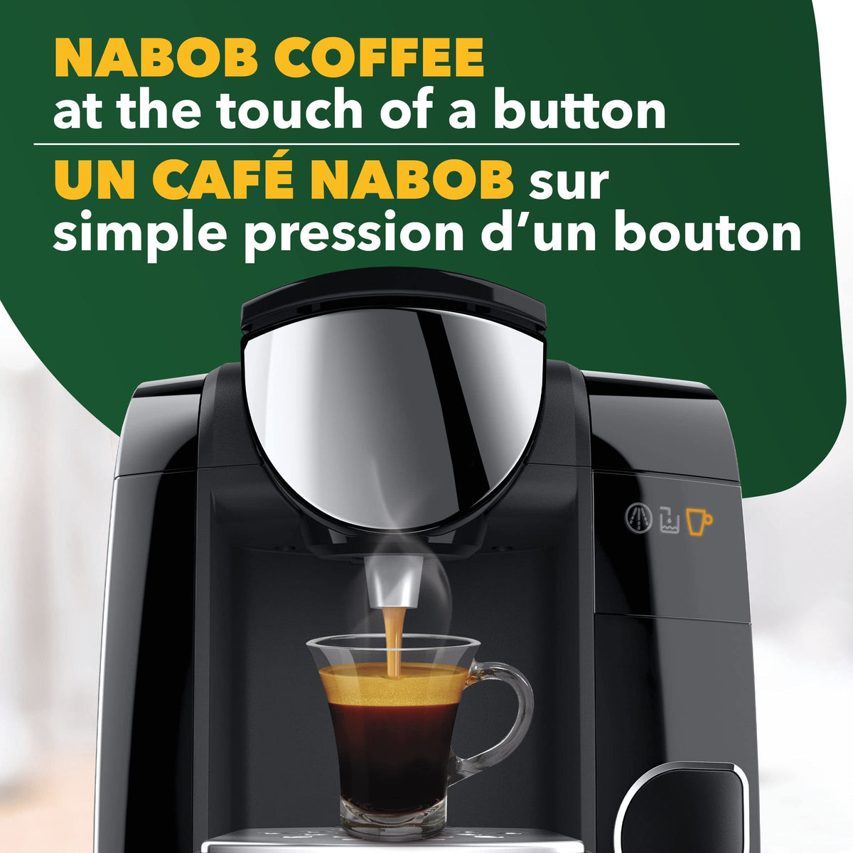 NABOB Tassimo espresso discs box-front showing Canada-made branding.