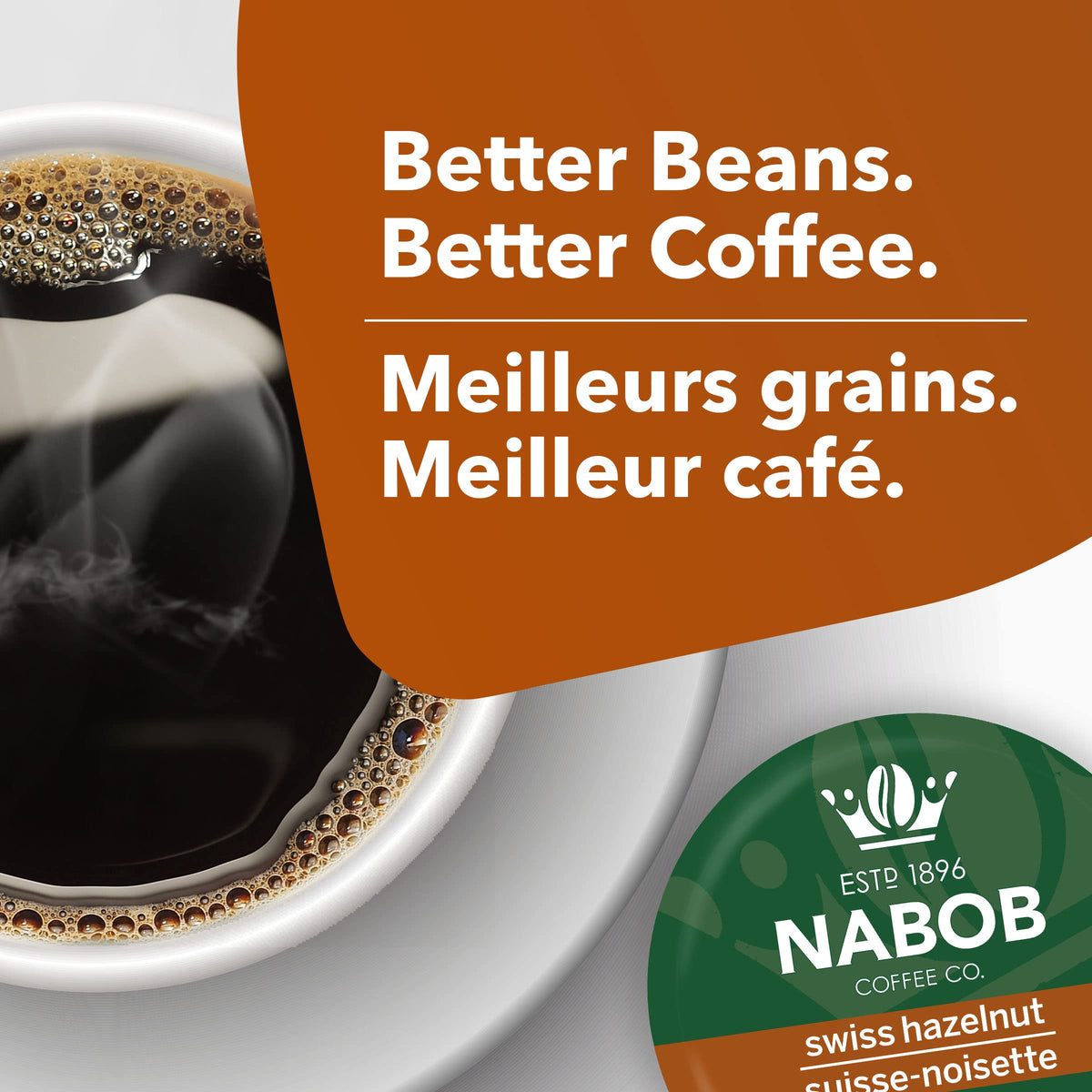 NABOB Tassimo Swiss Hazelnut morning ritual image suggesting daily caffeine boost