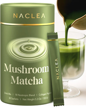 NACLEA Mushroom Matcha Powder packaging for daily ritual use