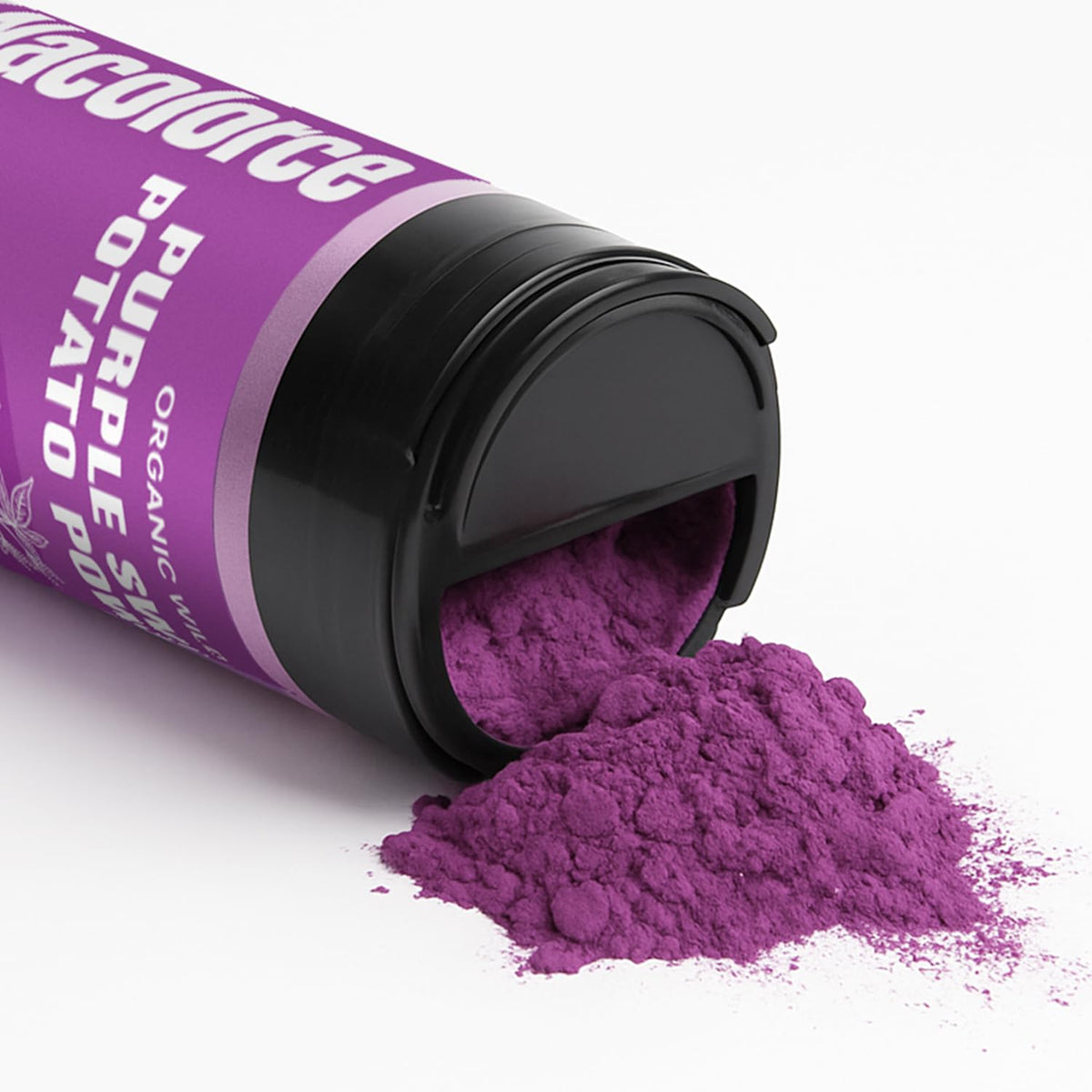 Nacolorce frosting tinted by purple powder for an elegant finish.