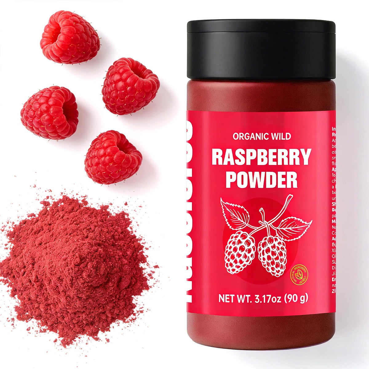 Nacolorce raspberry powder bottle for baking and cooking