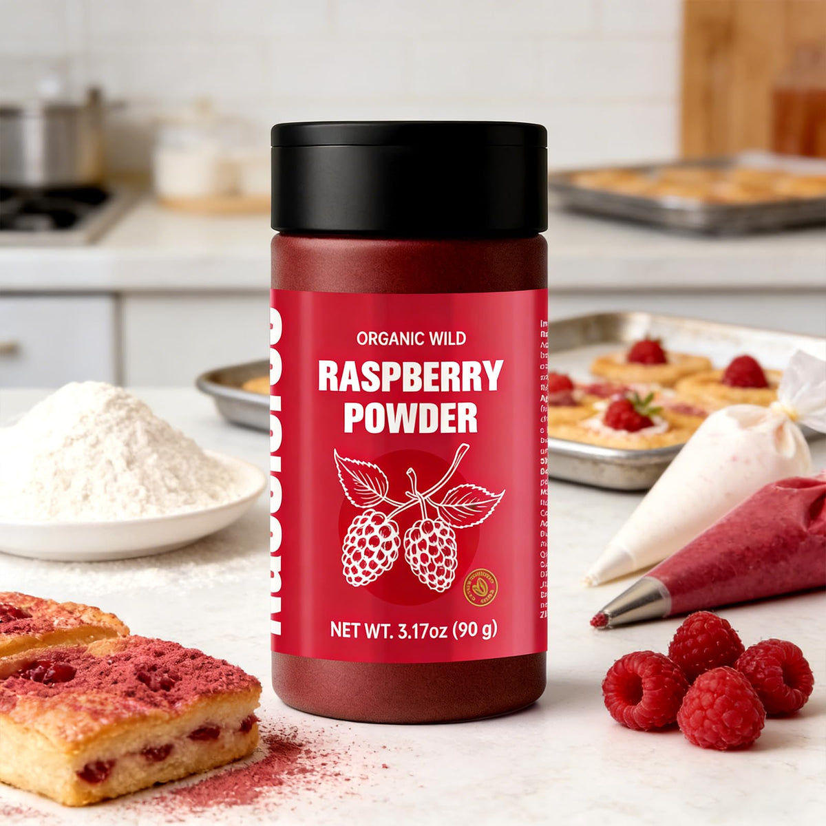 Smoothie with Nacolorce raspberry powder for vibrant color