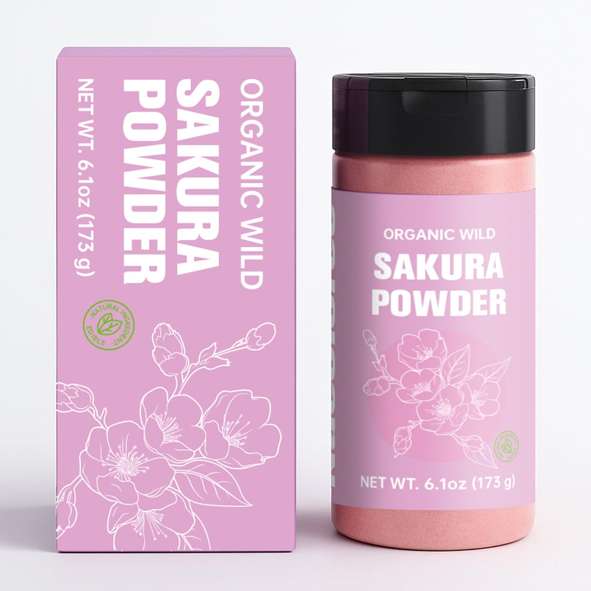 Nacolorce Sakura powder frosting tint showing pink hue for desserts