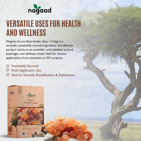Nagaad Acacia Senegal Gum Arabic used as emulsifier in a beverage for stable texture.