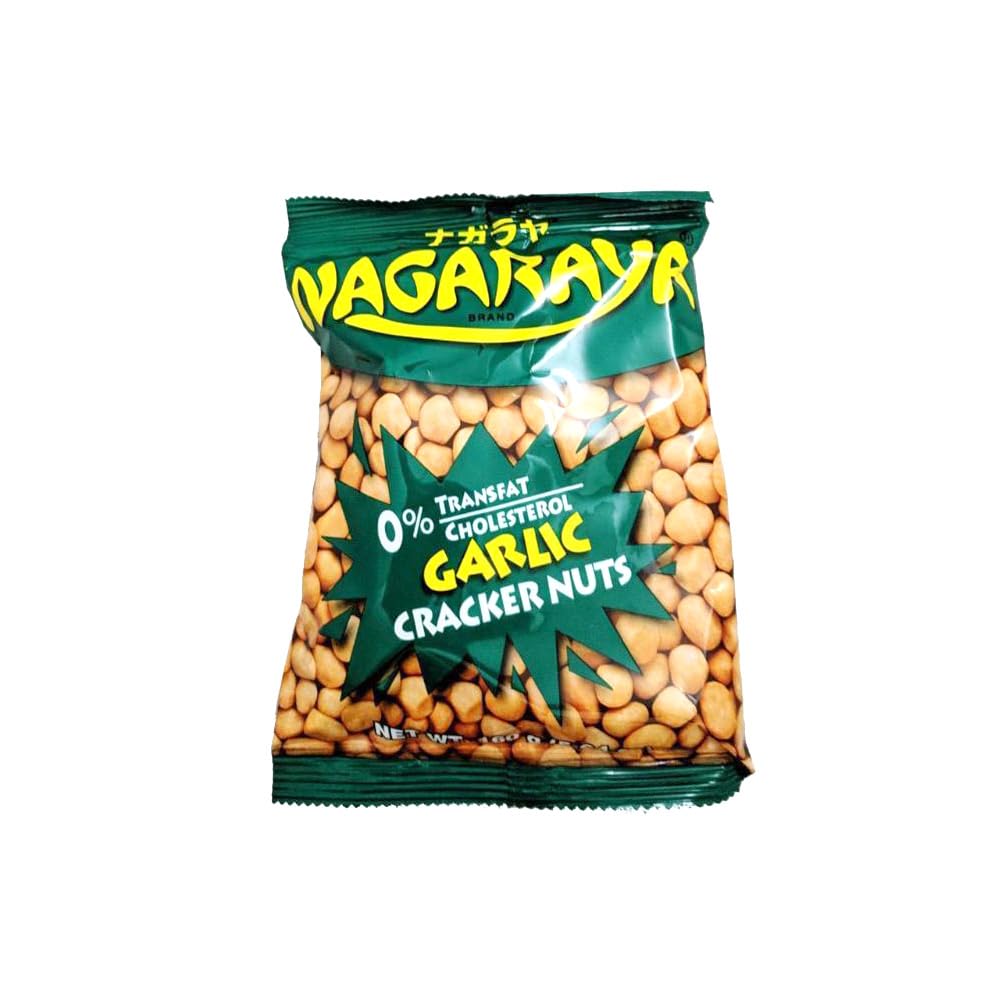 Nagaraya garlic-flavored nuts closeup highlighting crispy texture and aroma