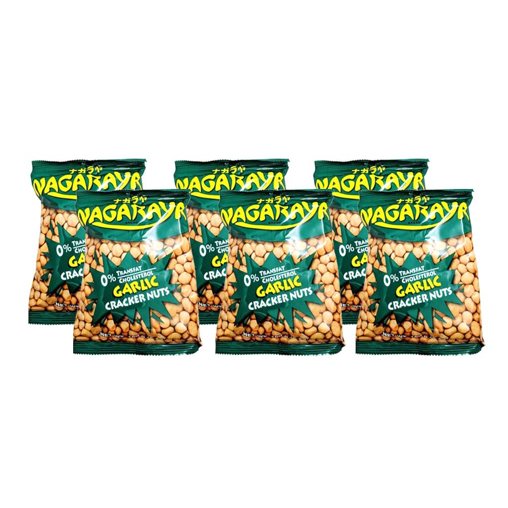 Nagaraya cracker nuts garlic flavor pack shot showing a ready to snack option