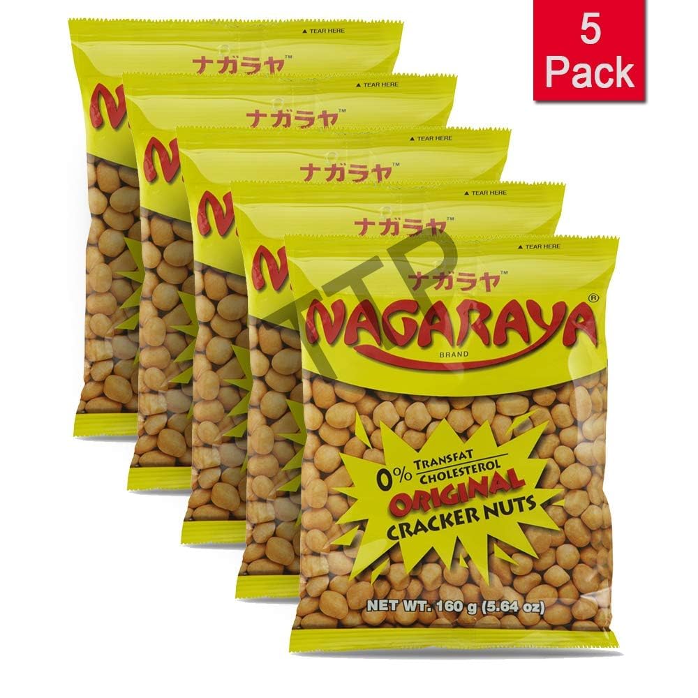 Close-up of Nagaraya Original Cracker Nuts highlighting crispy cracker texture and roasted peanuts.