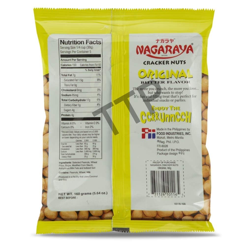 Nagaraya Original Cracker Nuts served on a plate for quick on-the-go bites.