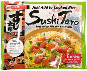 Nagatanien Sushi Taro Chirashi Mix closeup highlights ingredients for an easy pantry dish.