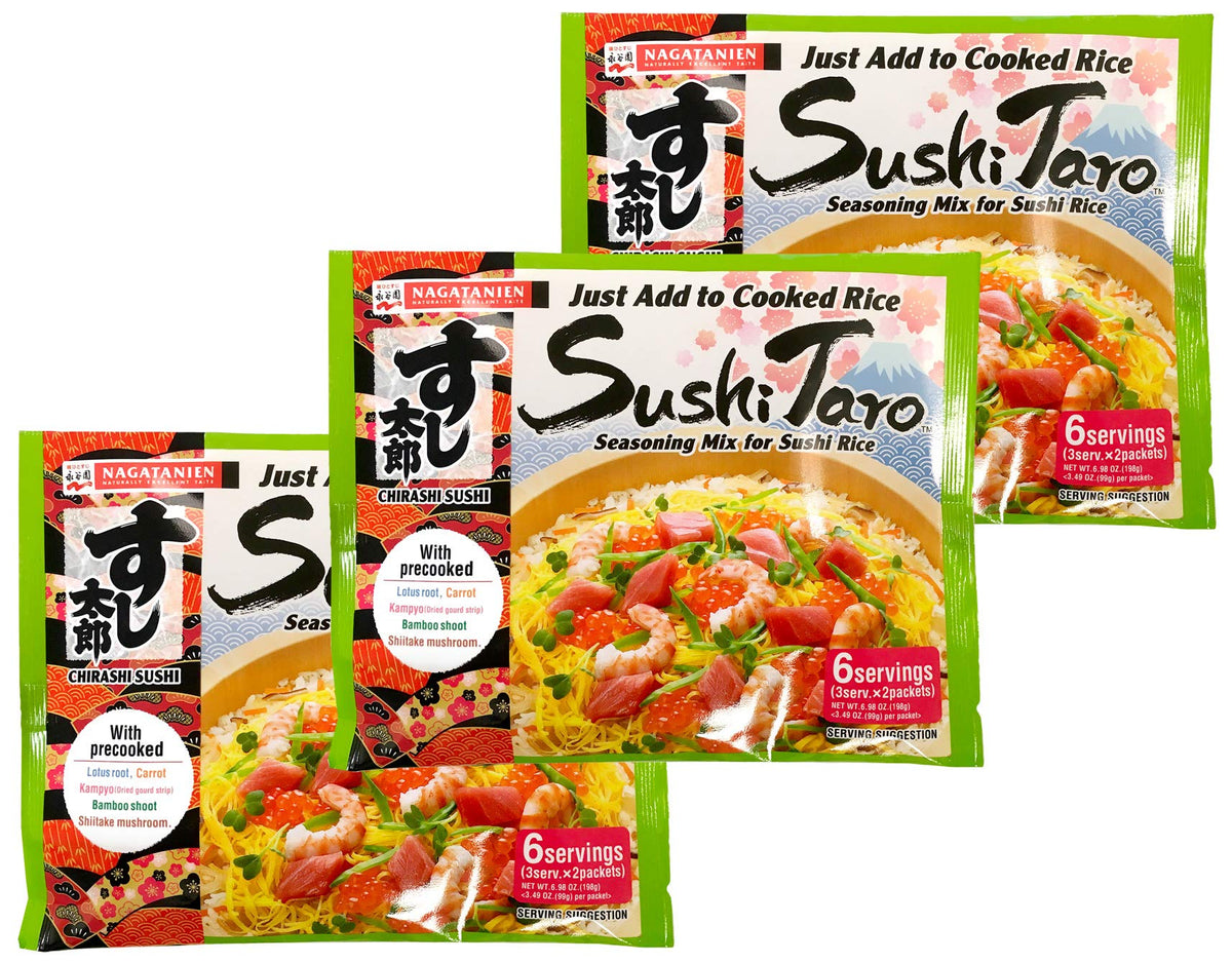 Nagatanien Sushi Taro Chirashi Mix front packaging for quick homemade sushi bowls.