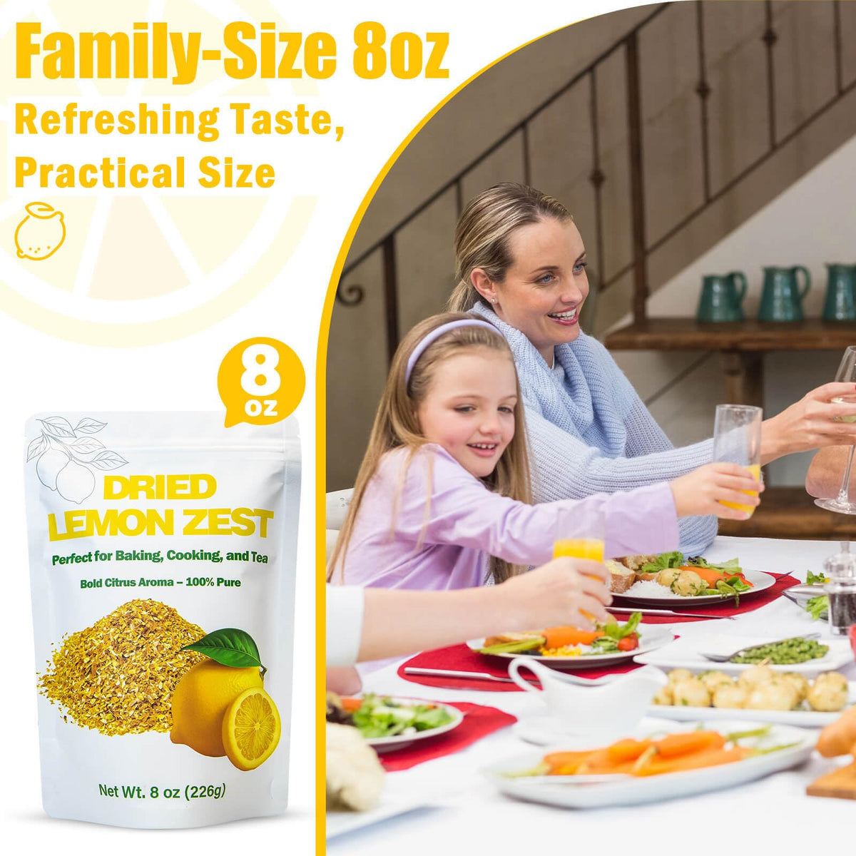 Nahasahr dried lemon zest granules add bright peel flavor to desserts