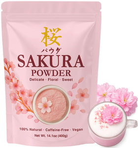 Nahasahr Sakura Powder packaging in a resealable pouch for fresh use