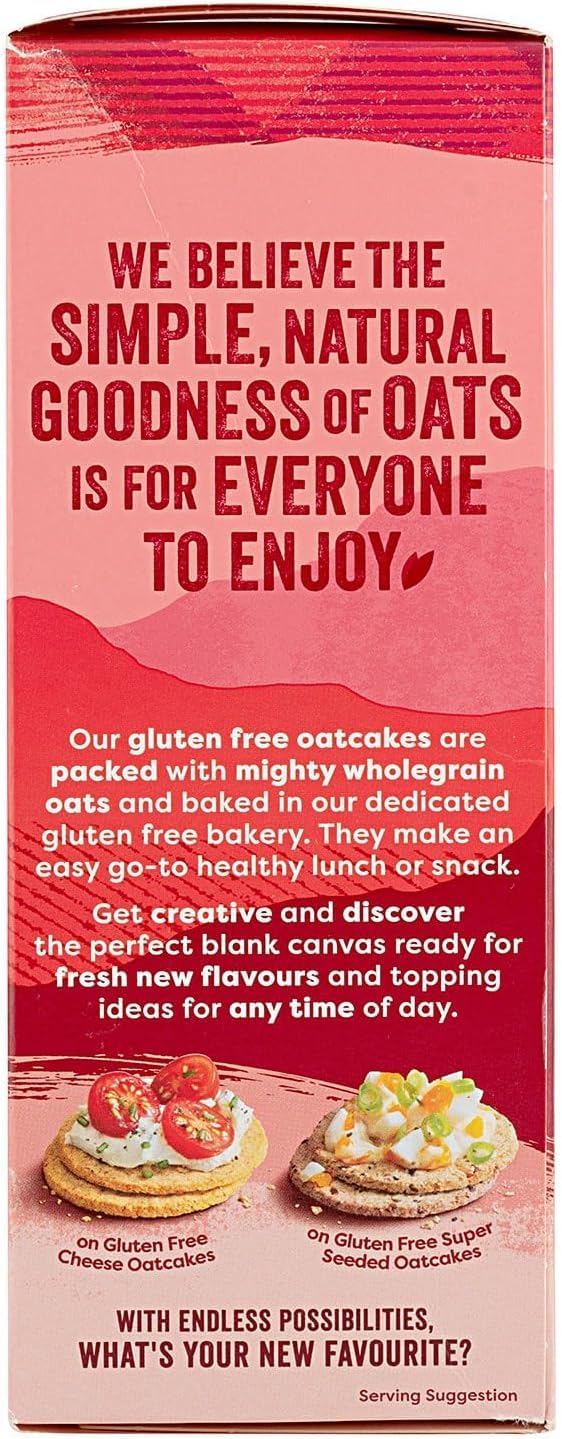 Nairn's Gluten Free Original Oatcakes serving plate, ideal desk snack.