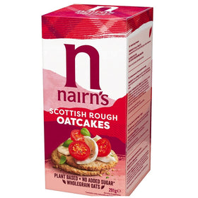 Packaging image of Nairn's Rough Oatcake 291g 3-pack, ideal for sharing.