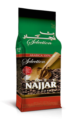 Najjar packaging preserves freshness for authentic Turkish coffee.