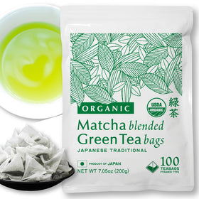 NAKANE TEA INC. organic matcha blended tea bags with pyramid design for fuller flavor.
