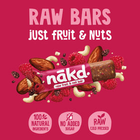 Nakd Berry Delight Bar on-the-go in hand for a convenient plant-based energy boost
