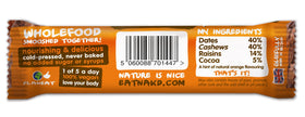 Dates and cashews blend shown in a cross-section