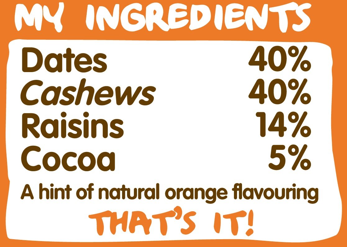 Chewy cocoa orange bar slice with visible texture