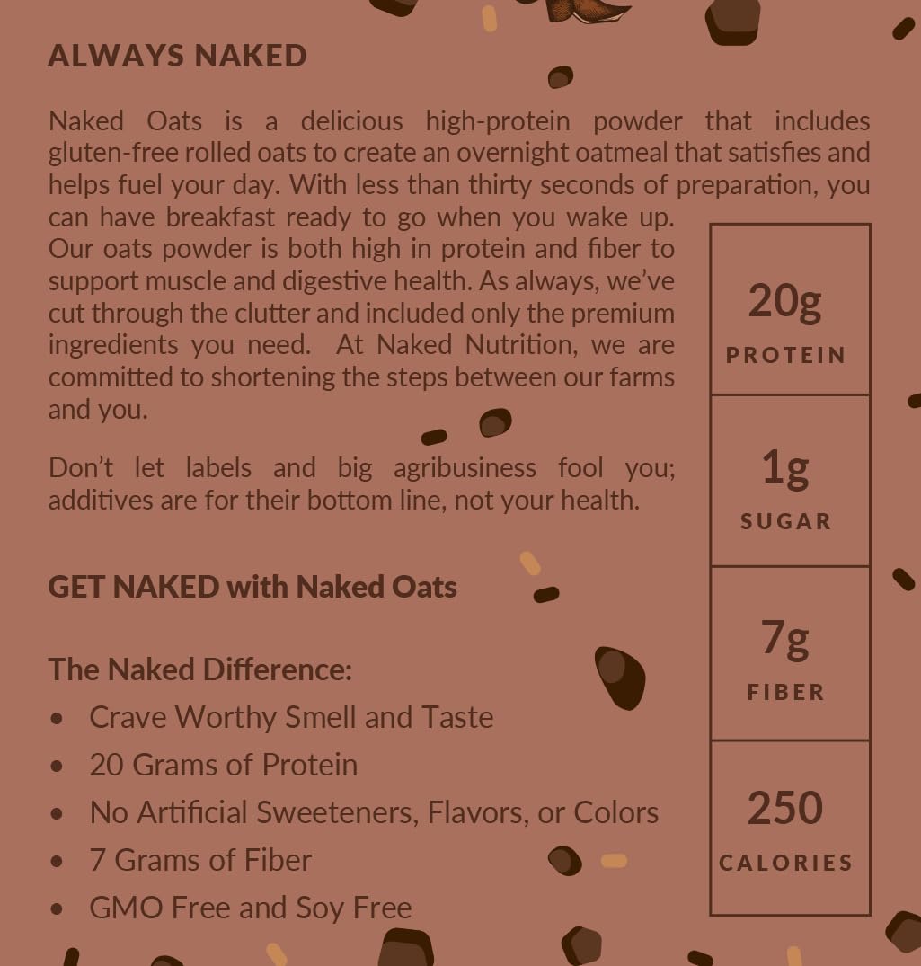 NAKED Oats chia protein toppings add texture and fiber to the mix.