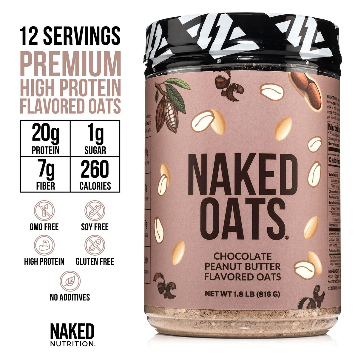 NAKED OATS ingredient glance showcasing clean, recognizable components